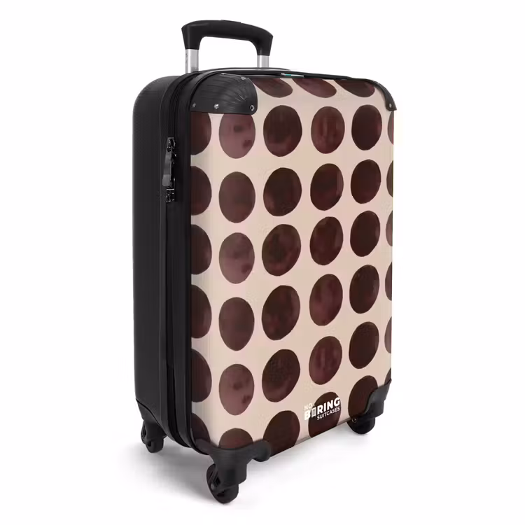 Valise - Pois - Motif - Marron — 2