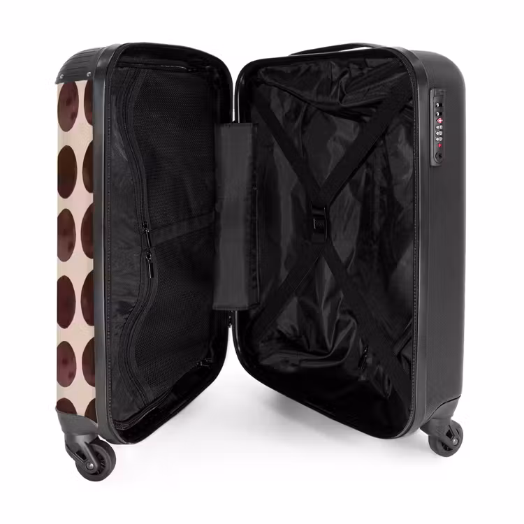 Valise - Pois - Motif - Marron — 5