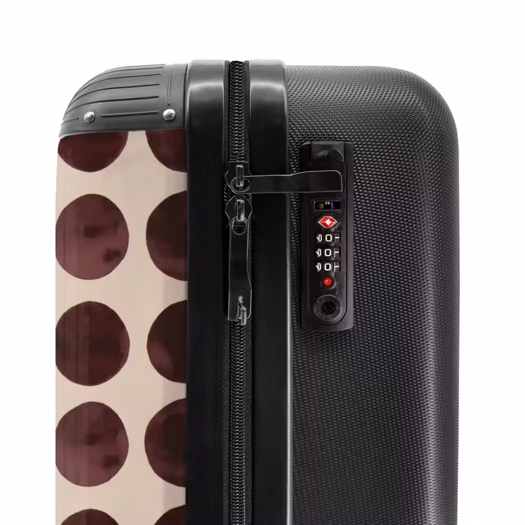 Valise - Pois - Motif - Marron — 6