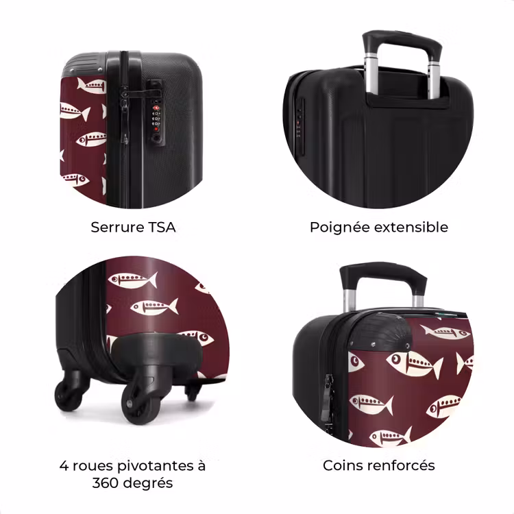 Valise - Poisson - Graphique - Motif - Foncé — 8