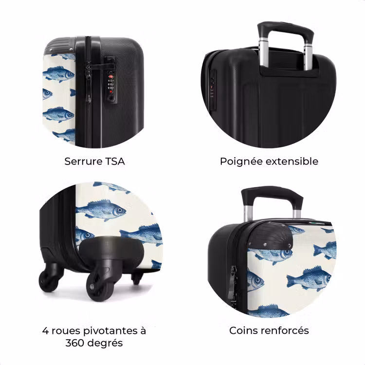 Valise - Poisson - Motif - Bleu — 8