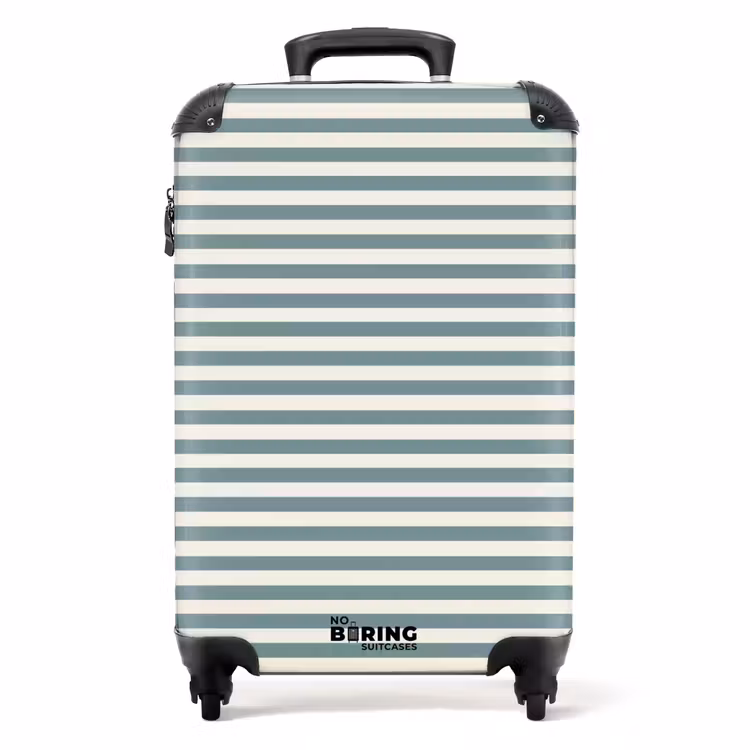 Valise - Rayures - Moderne - Bleu — 1