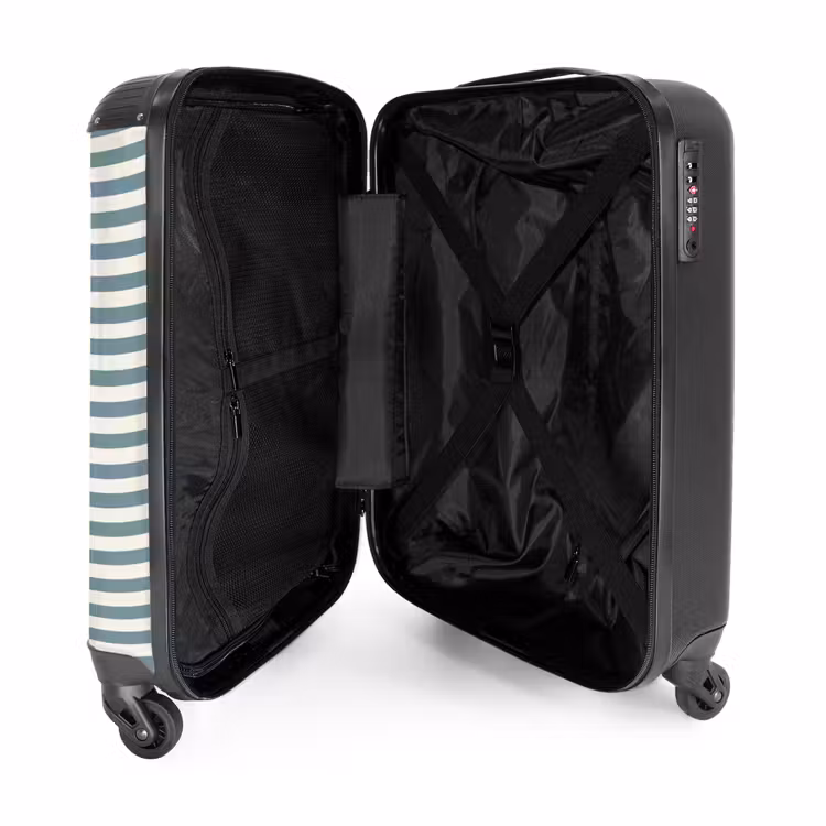 Valise - Rayures - Moderne - Bleu — 5