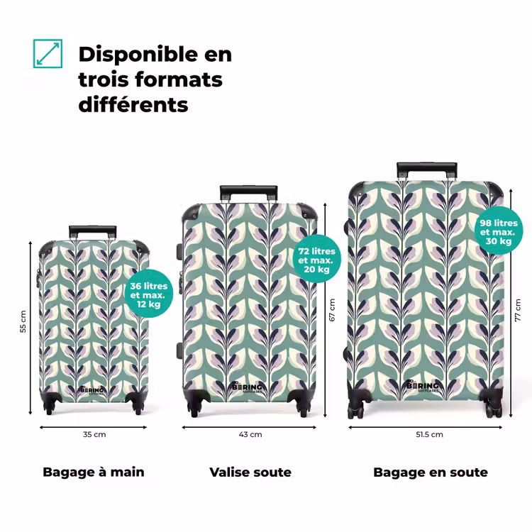 Valise - Rétro - Moderne - Vert — 3