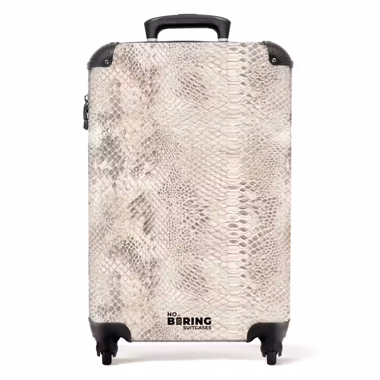 Valise - Serpent - Motif - Beige — 1