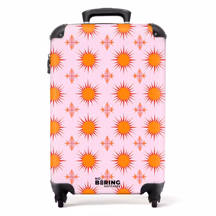 Valise - Soleil - Motif - Rose — 1
