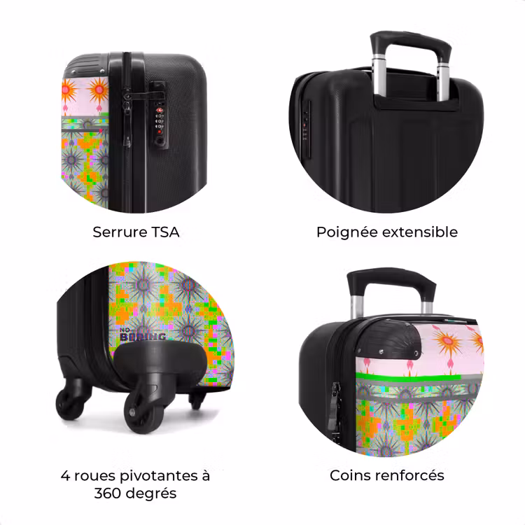 Valise - Soleil - Motif - Rose — 8