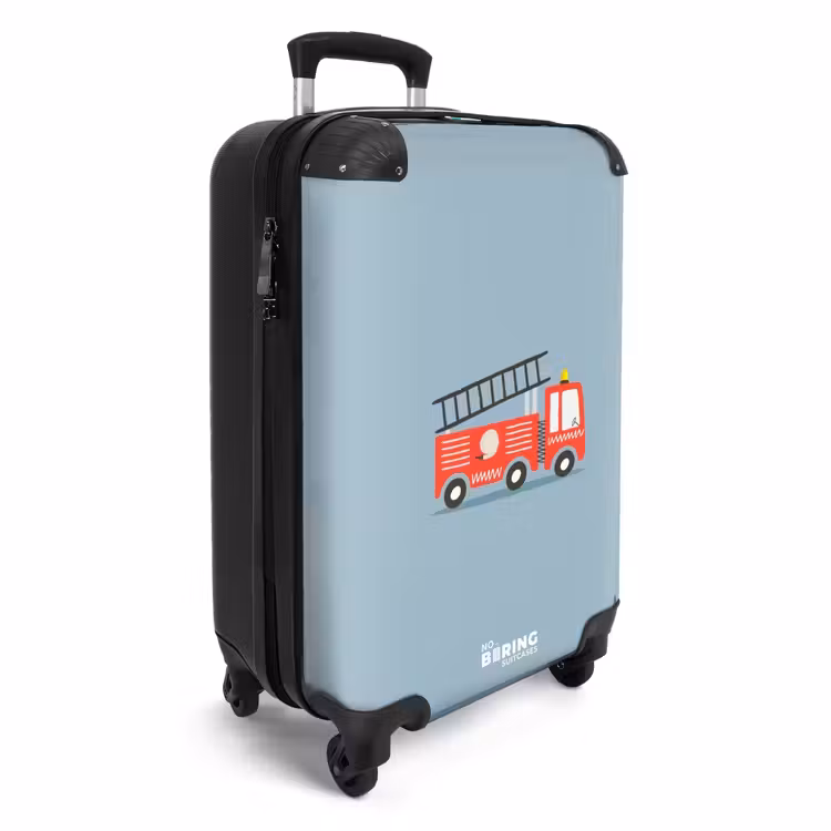 Valise - Véhicule d'incendie sur fond bleu — 2