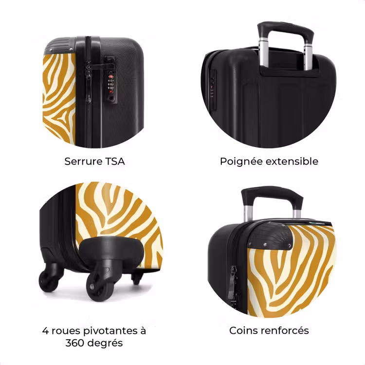 Valise - Zèbre - Classique - Ocre - Jaune — 8