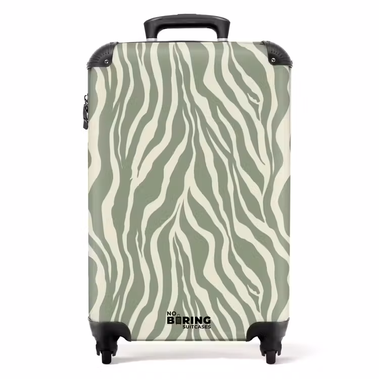 Valise - Zèbre - Motif - Vert — 1