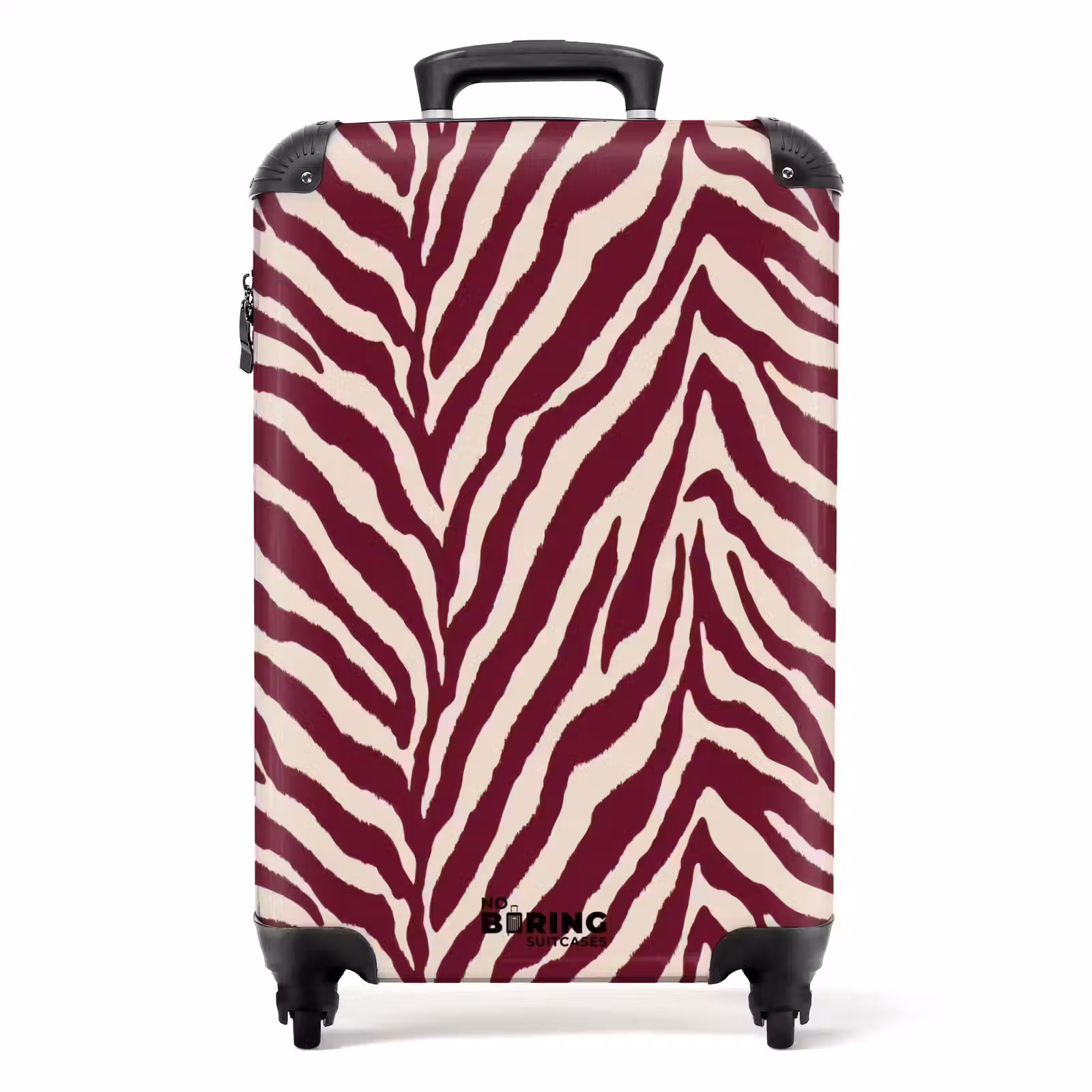 Valise - Zebra - Motif - Bordeaux - Rouge — 1
