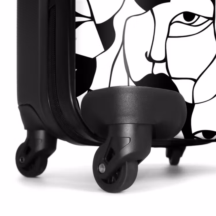 Valise - Lignes - Visages - Noir - Blanc — 7