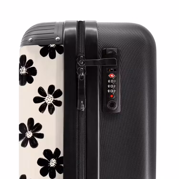Valise - Marguerites - Graphique - Noir - Beige — 6