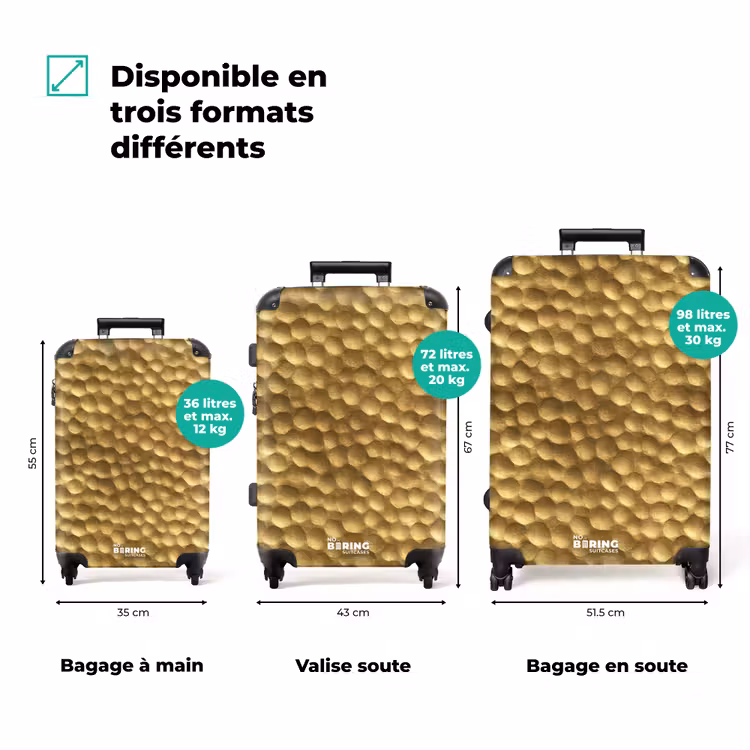 Valise - Métal - Dynamique - Or — 3