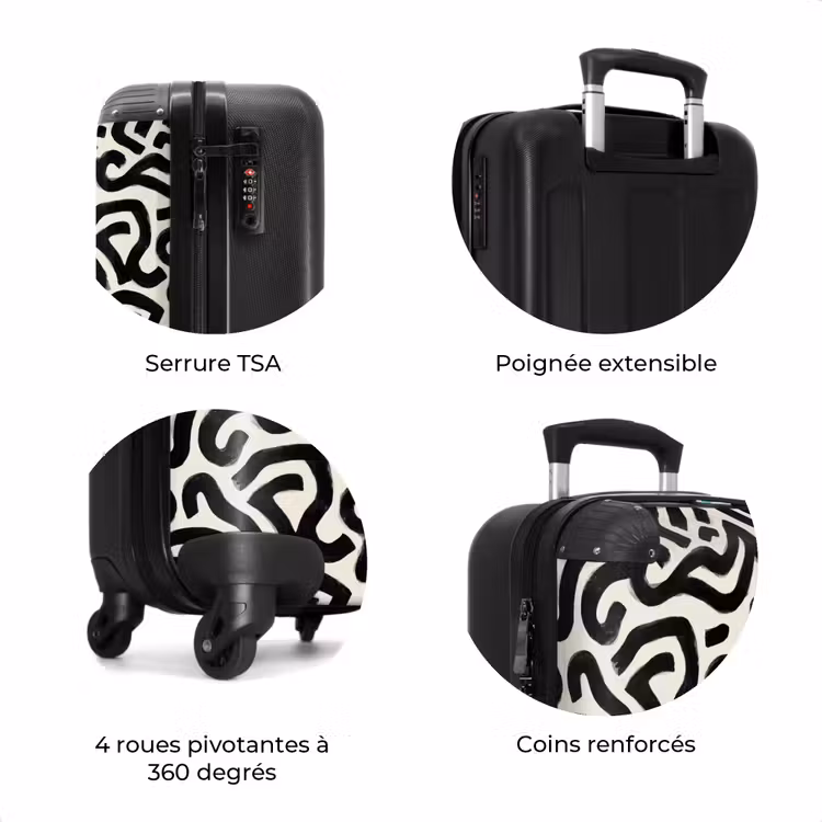 Valise - Moderne - Abstrait - Noir — 8