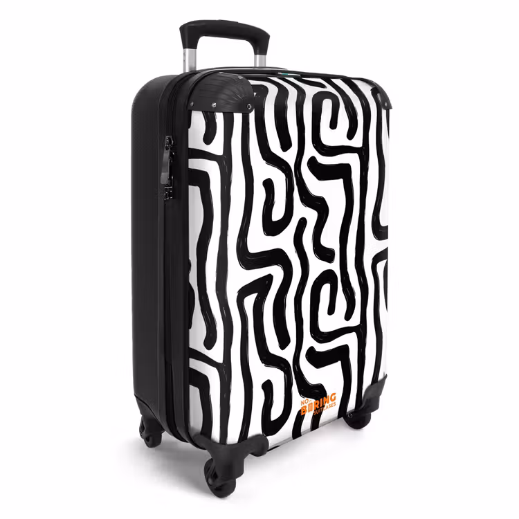 Valise - Moderne - Lignes - Noir — 2