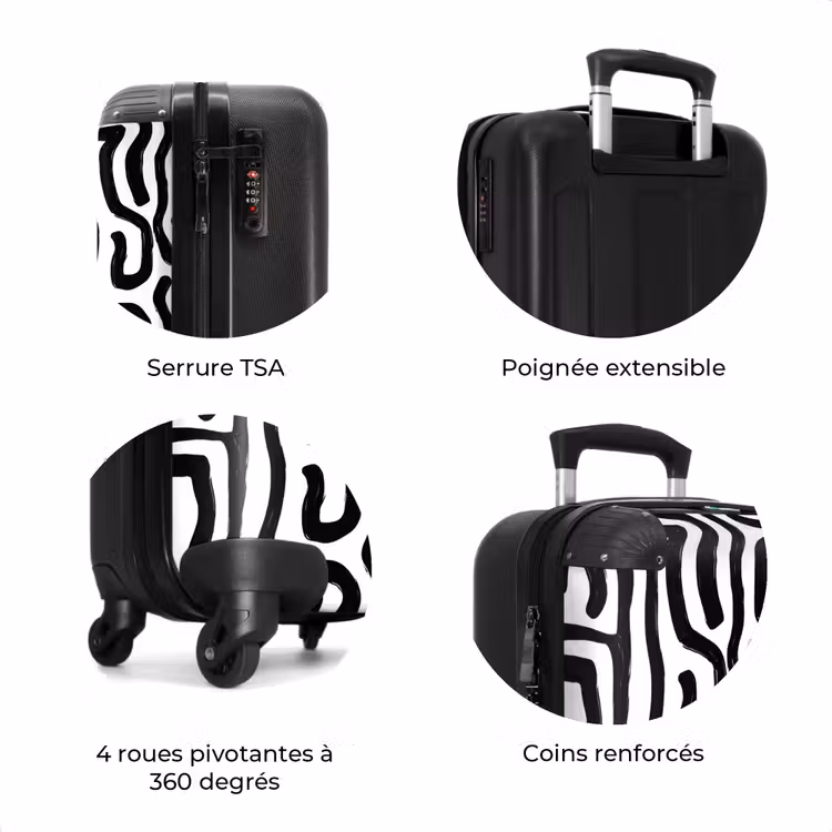 Valise - Moderne - Lignes - Noir — 8
