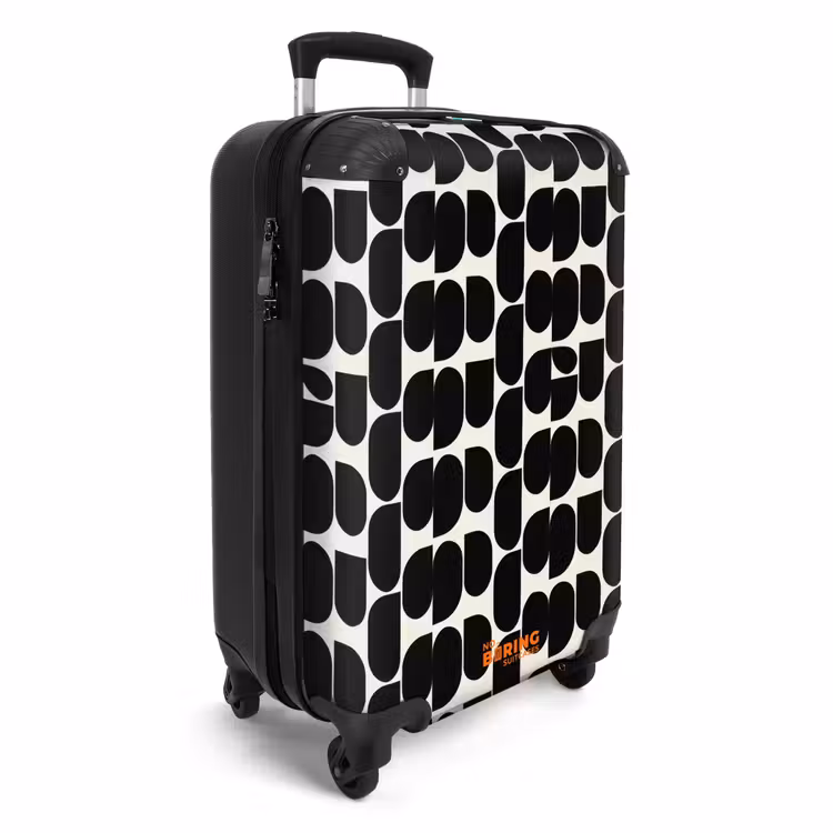 Valise - Moderne - Motif - Noir — 2