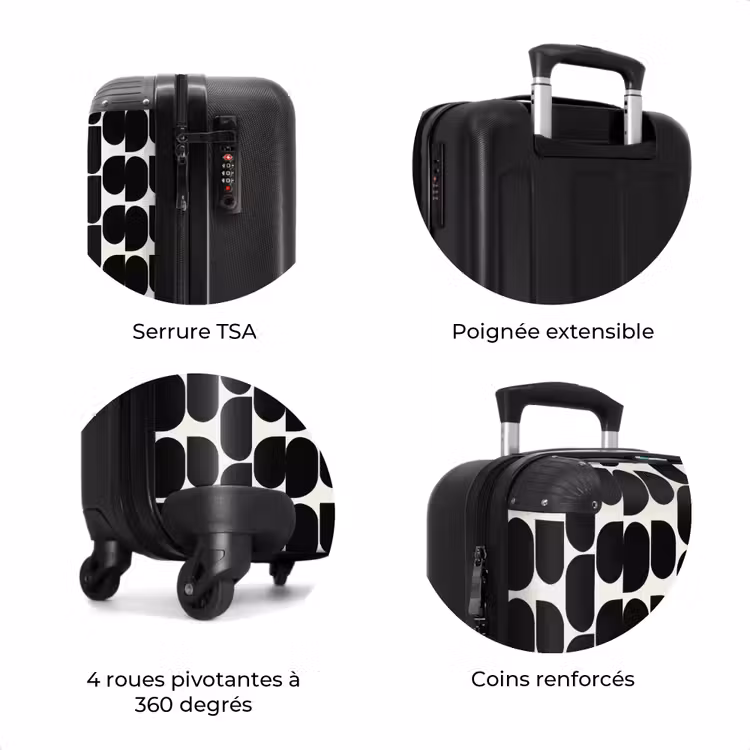 Valise - Moderne - Motif - Noir — 8