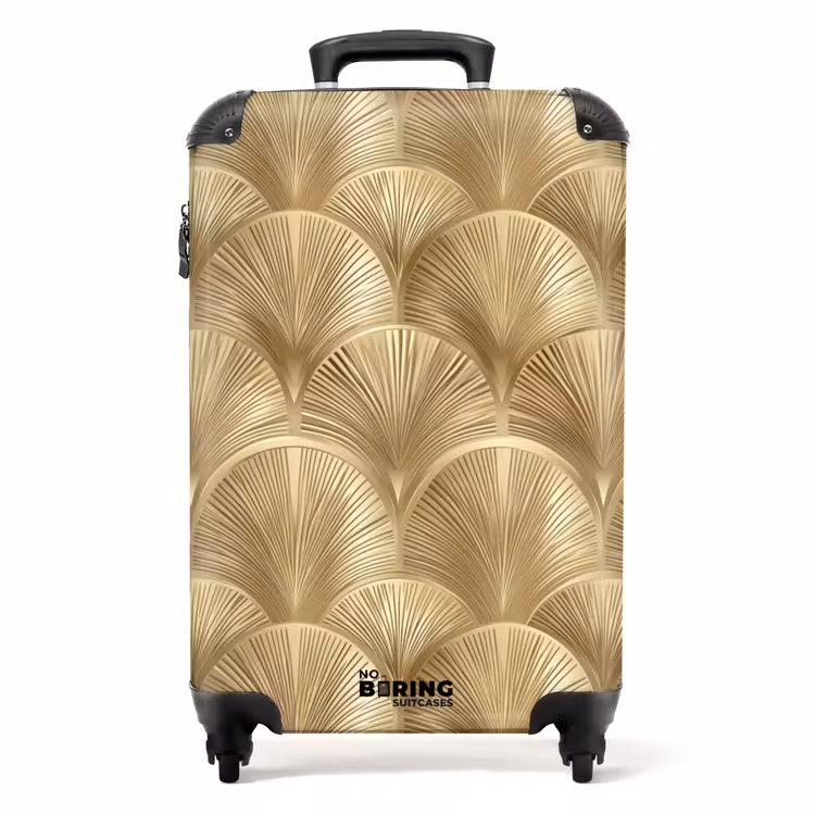 Valise - Motif - Eventail - Or — 1