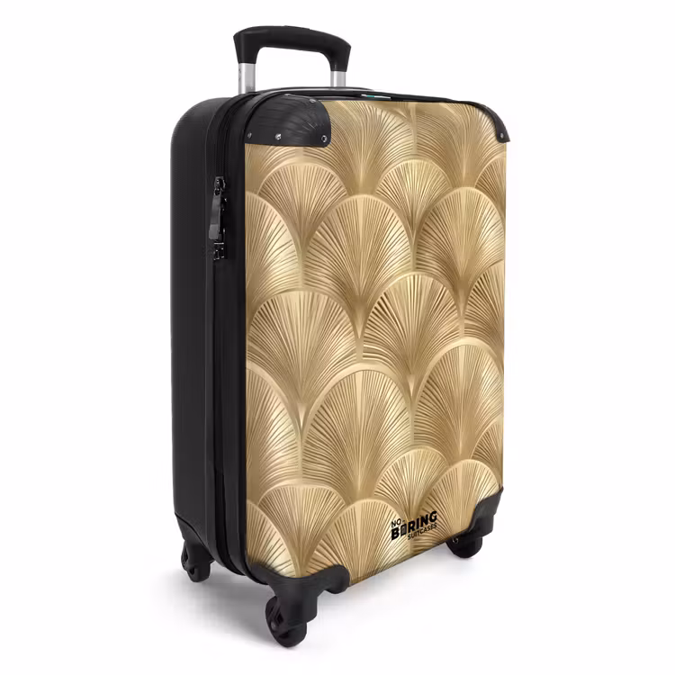 Valise - Motif - Eventail - Or — 2
