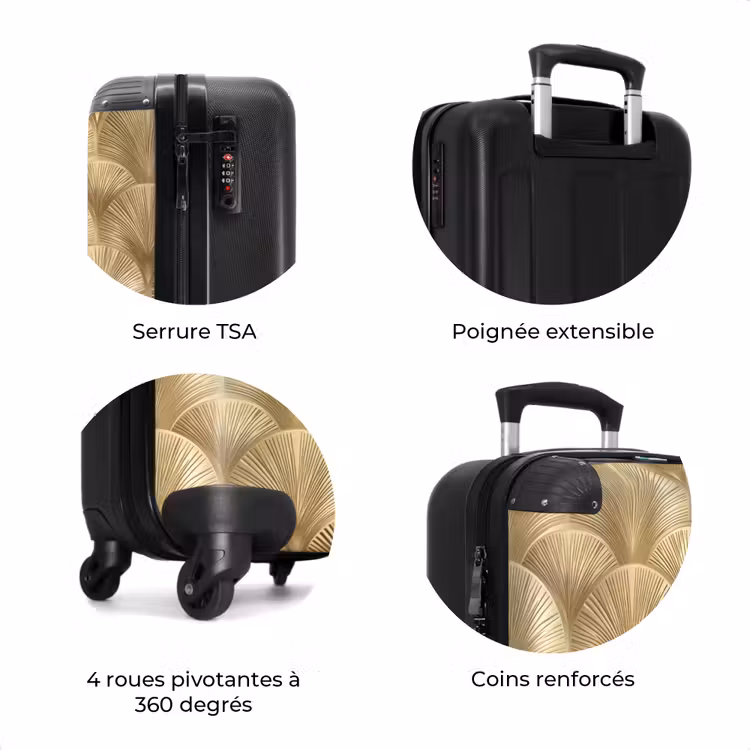 Valise - Motif - Eventail - Or — 8