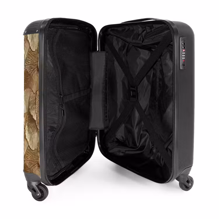 Valise - Organic - Motif - Feuilles - Or — 5