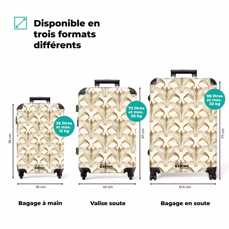 Valise - Ornement - Baroque - Or — 3