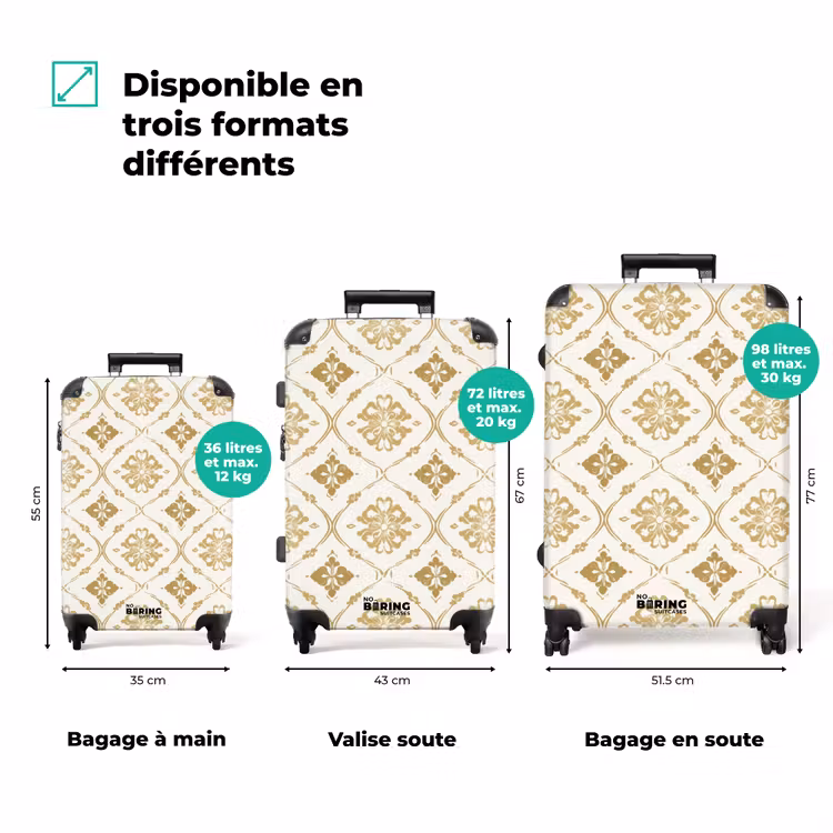 Valise - Ornement - Classique - Or — 3