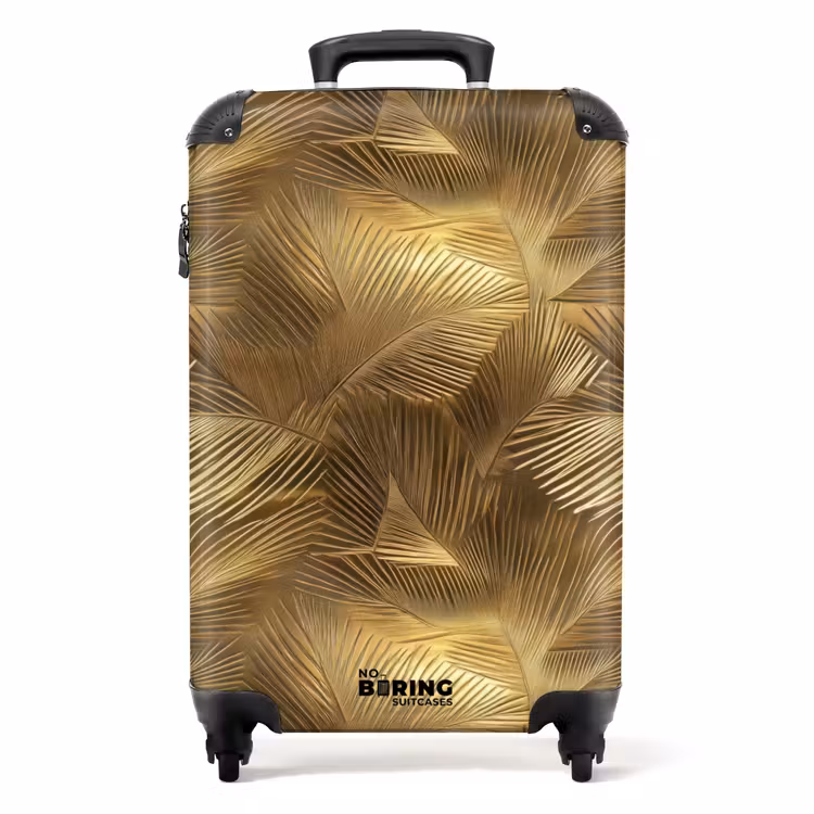 Valise - Palmier - Eventail - Or — 1