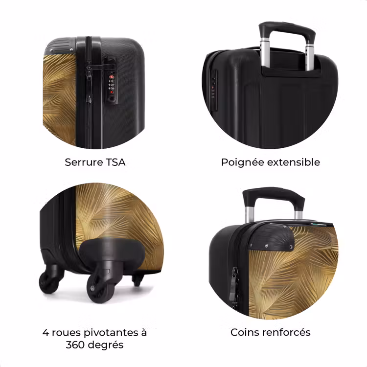 Valise - Palmier - Eventail - Or — 8