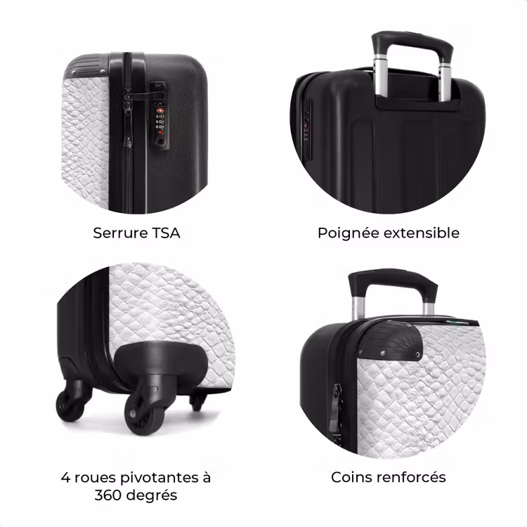 Valise - Serpent - Motif - Blanc — 8