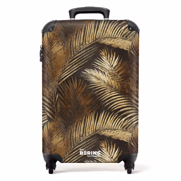 Valise - Tropical - Feuilles - Or — 1