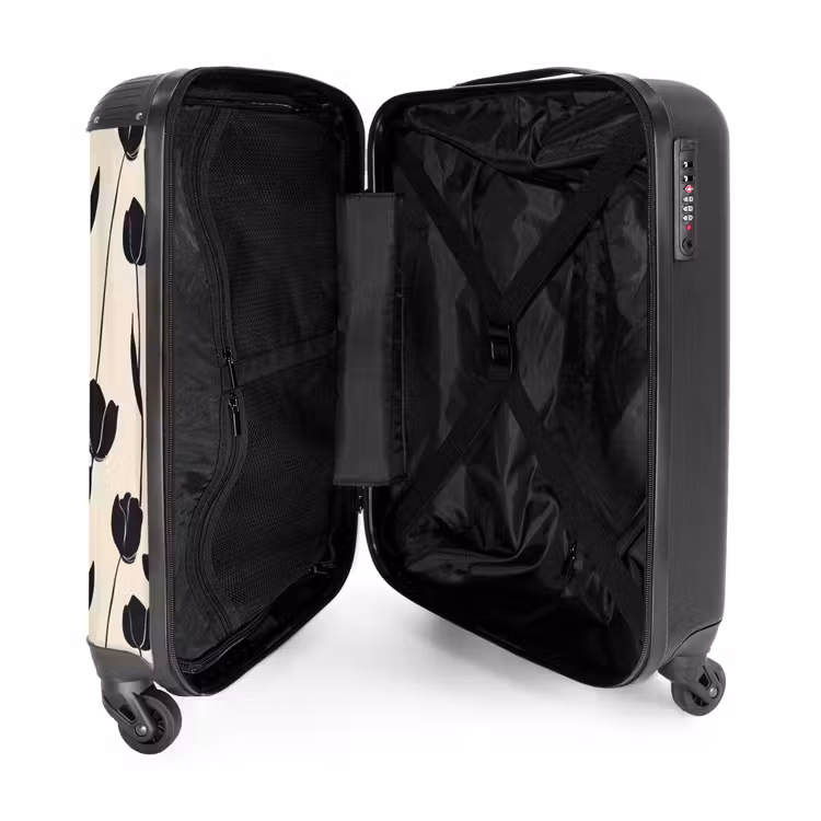 Valise - Tulipes - Motif - Noir — 5
