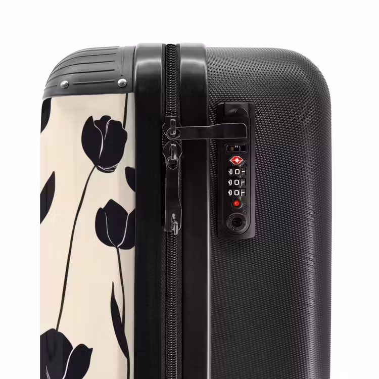 Valise - Tulipes - Motif - Noir — 6