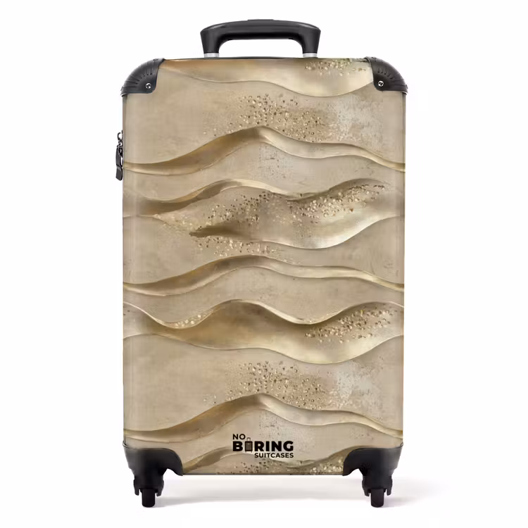 Valise - Vagues - Motif - Or — 1