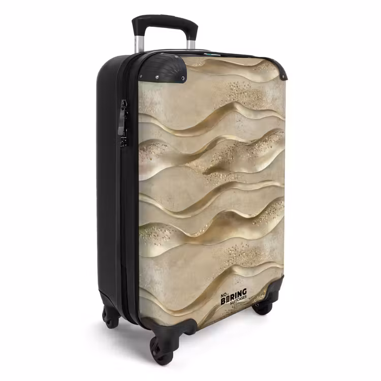 Valise - Vagues - Motif - Or — 2