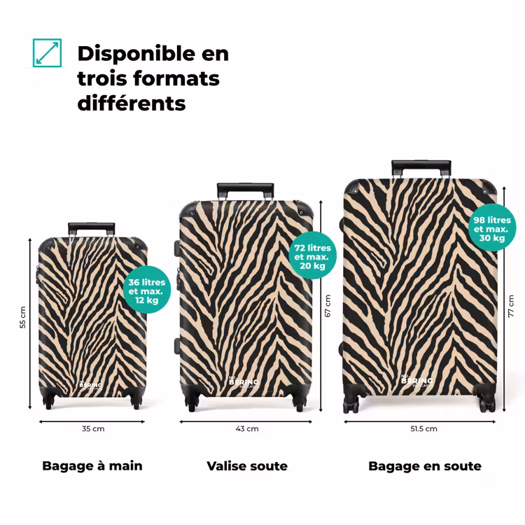 Valise - Zebra - Classic - Noir — 3