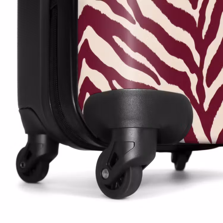 Valise - Zebra - Motif - Bordeaux - Rouge — 7