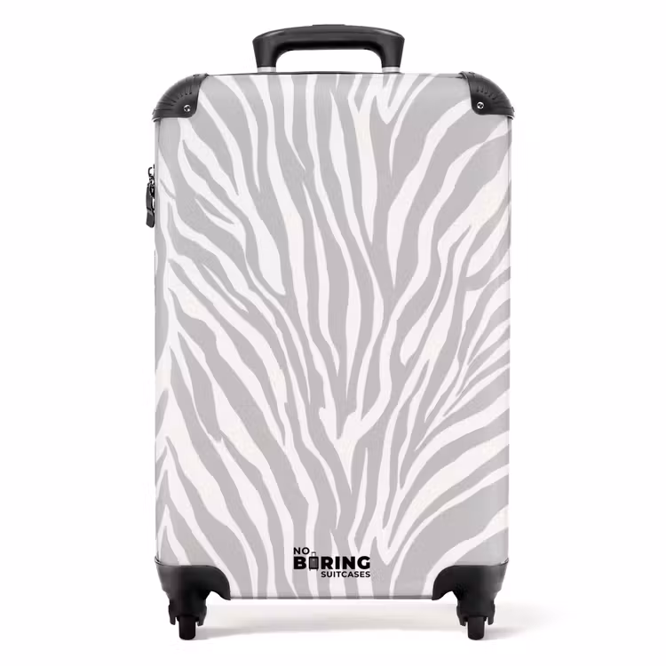 Valise - Zebra - Motif - Gris — 1