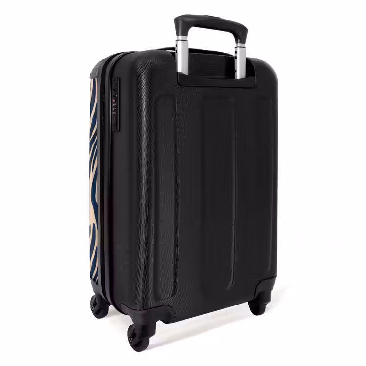 Valise - Zèbre - Motif - Bleu - Beige — 4
