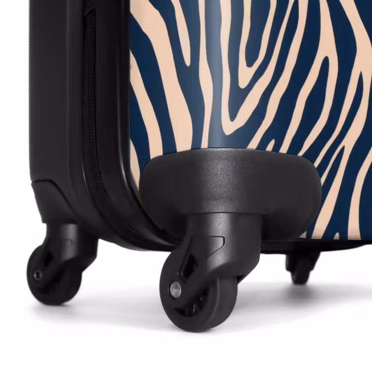 Valise - Zèbre - Motif - Bleu - Beige — 7
