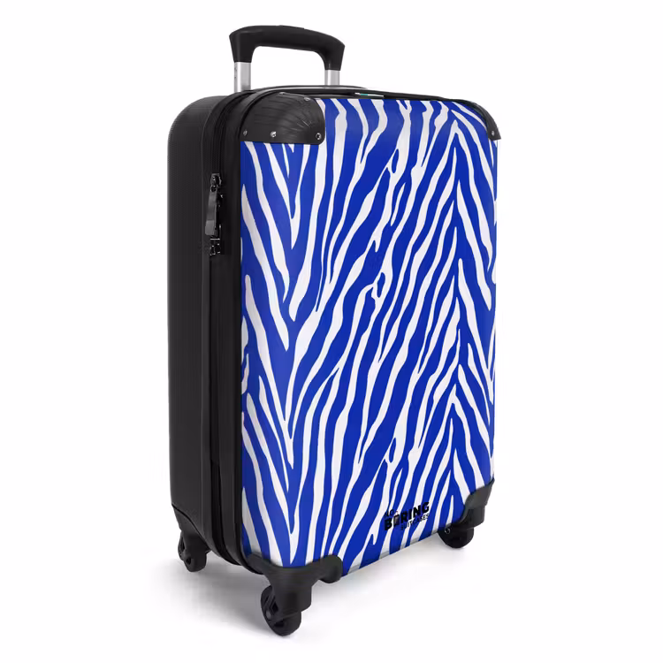 Valise - Zèbre - Motif - Cobalt - Bleu — 2