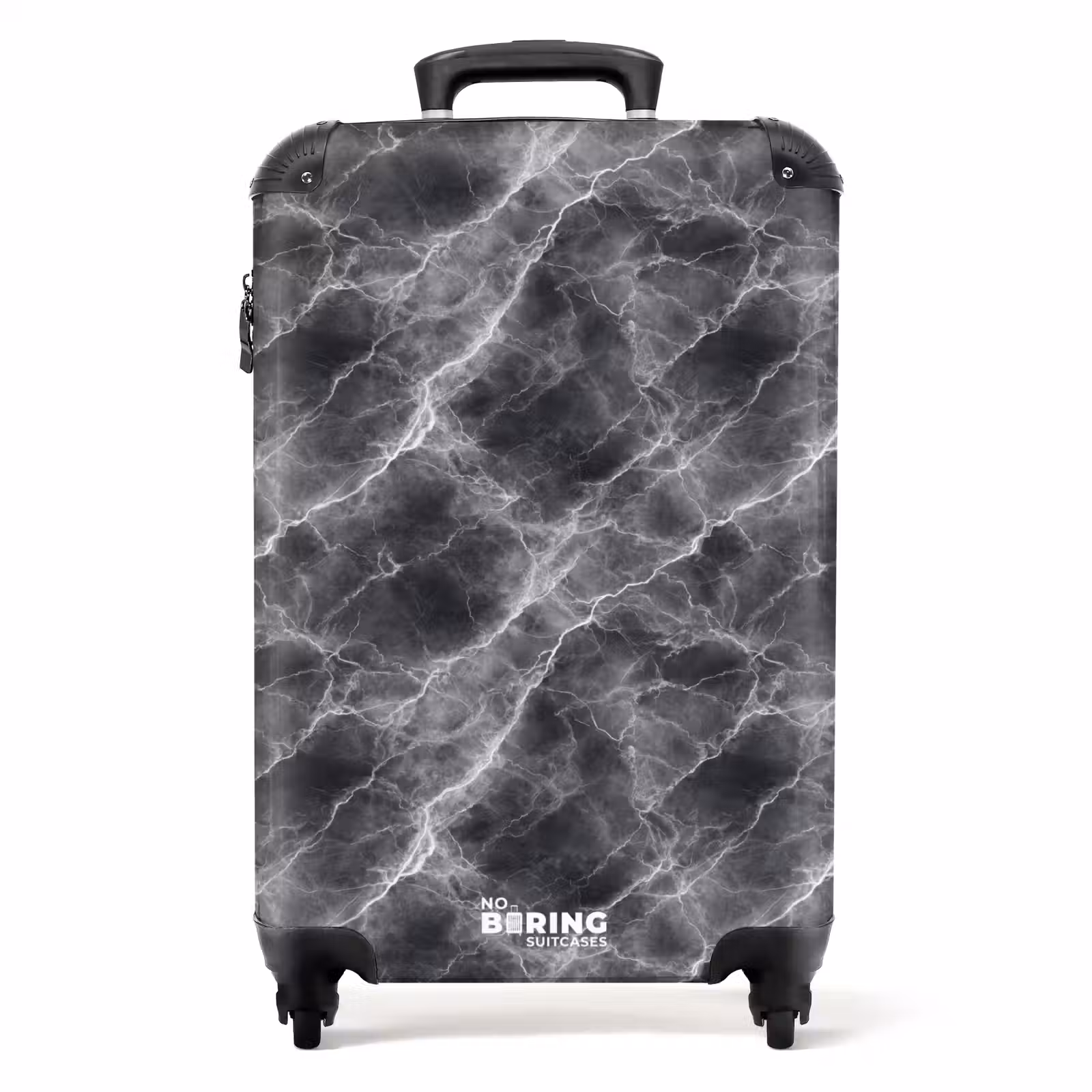 Valise - Gris foncé - Eclair - Marbre — 1