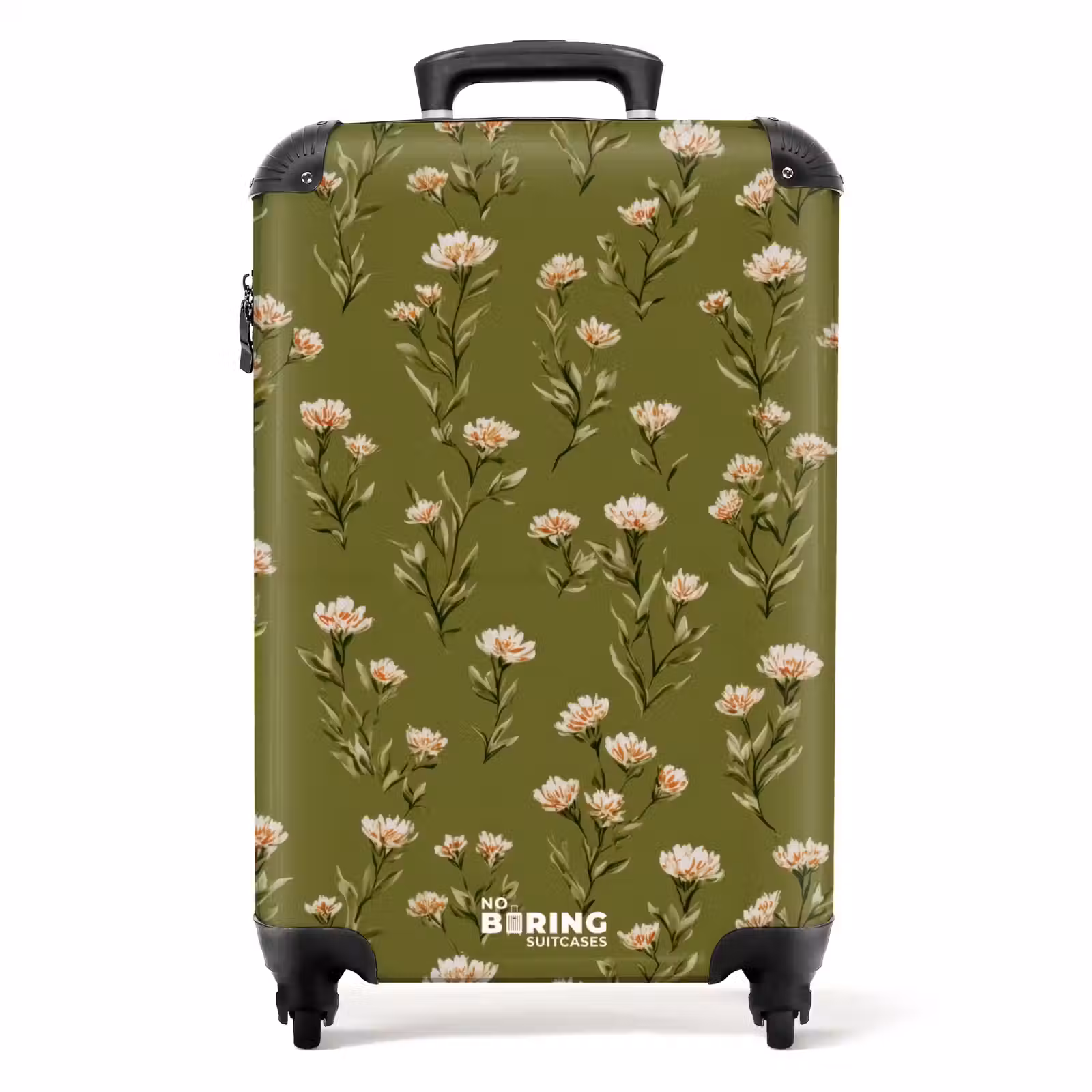Valise - Rustique - Fleurs - Vert — 1