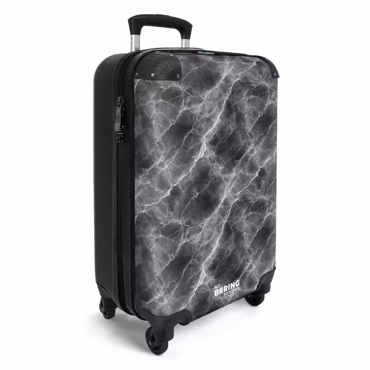 Valise - Gris foncé - Eclair - Marbre — 2