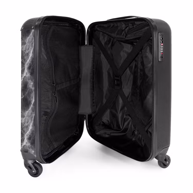 Valise - Gris foncé - Eclair - Marbre — 5