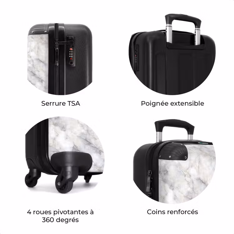 Valise - Gris - Marbre - Détaillé — 8