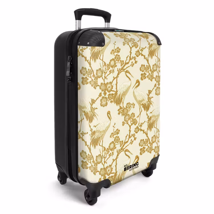 Valise - Grues - Fleurs de cerisier - Or — 2