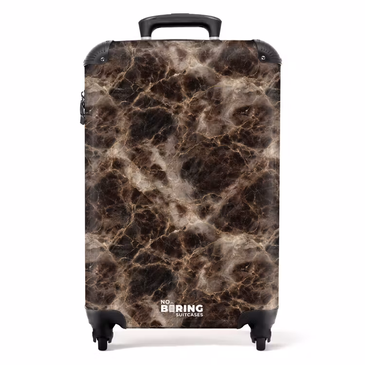 Valise - Marron - Or - Marbre — 1